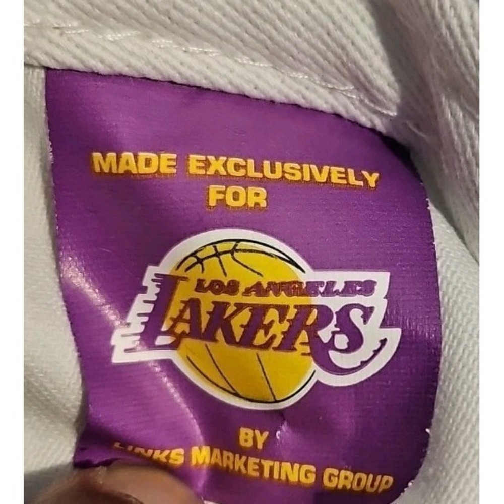 NBA Los Angeles Lakers Promo White Bucket Hat Adult One Size 75th Anniv Preowned - Picture 5 of 5